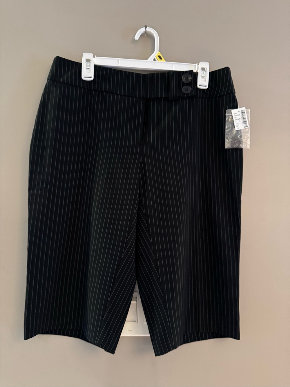 Black & White Pinstripe Capris